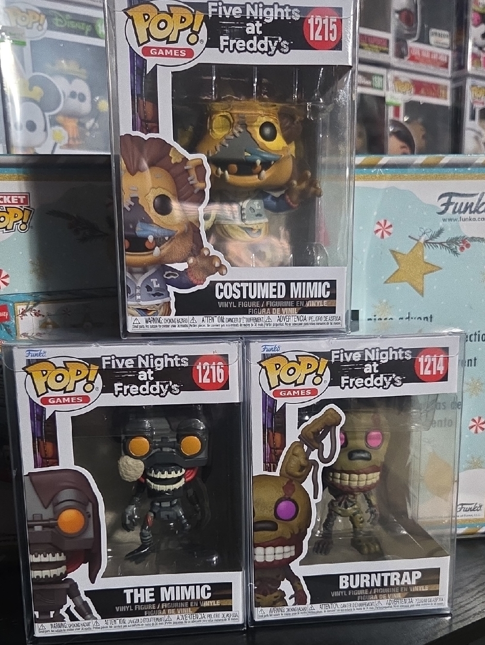 Funko Five Nights at Freddy's Yellow, Black & Gold Costumed Mimic Trio